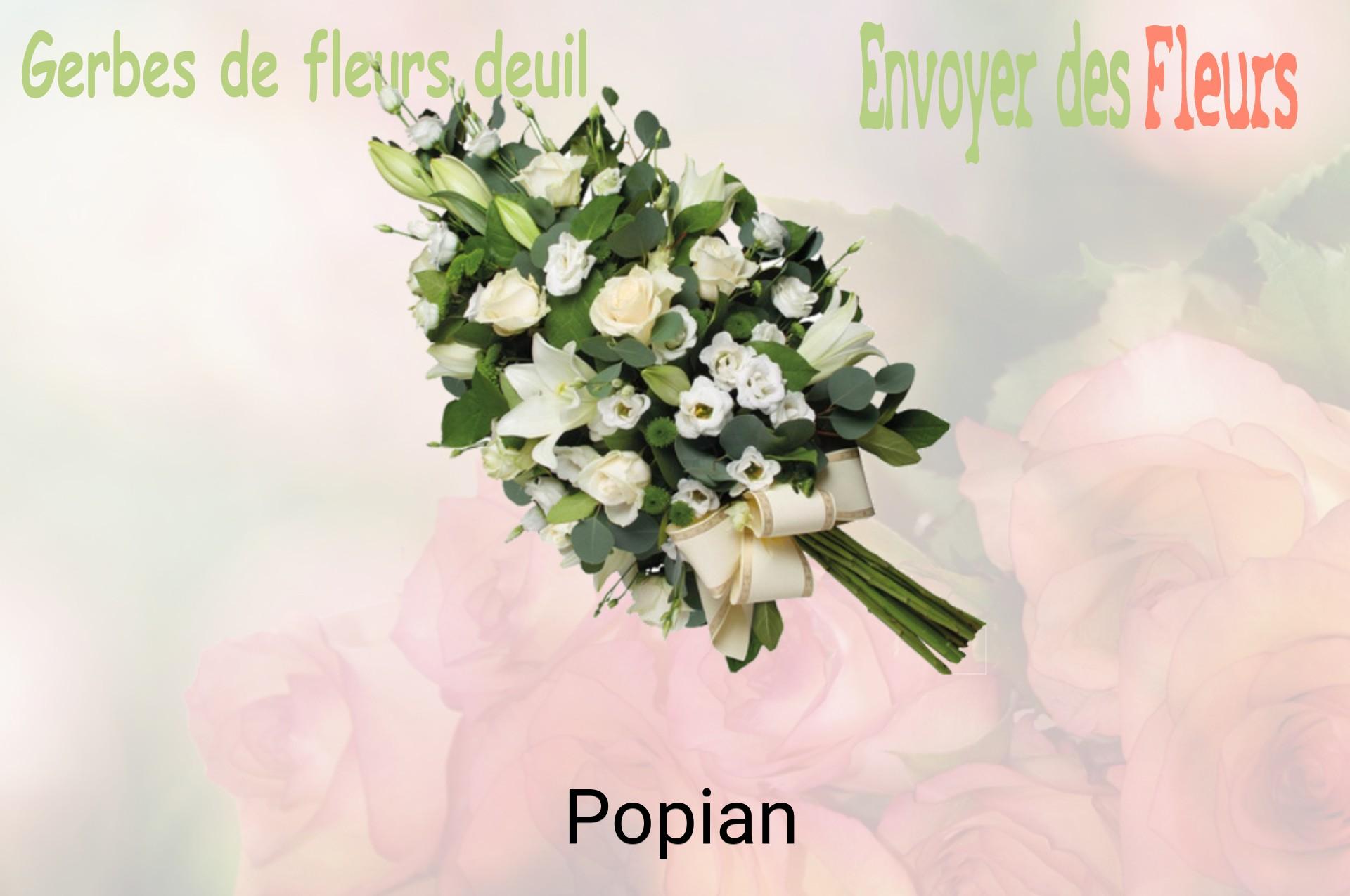 Gerbe de fleurs de deuil livrée à Popian
